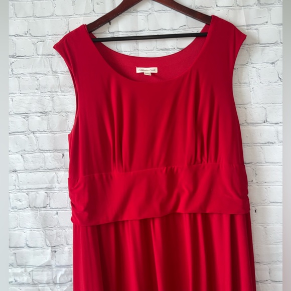 coldwater creek dark red sleeveless long dress size 24 - Picture 5 of 10